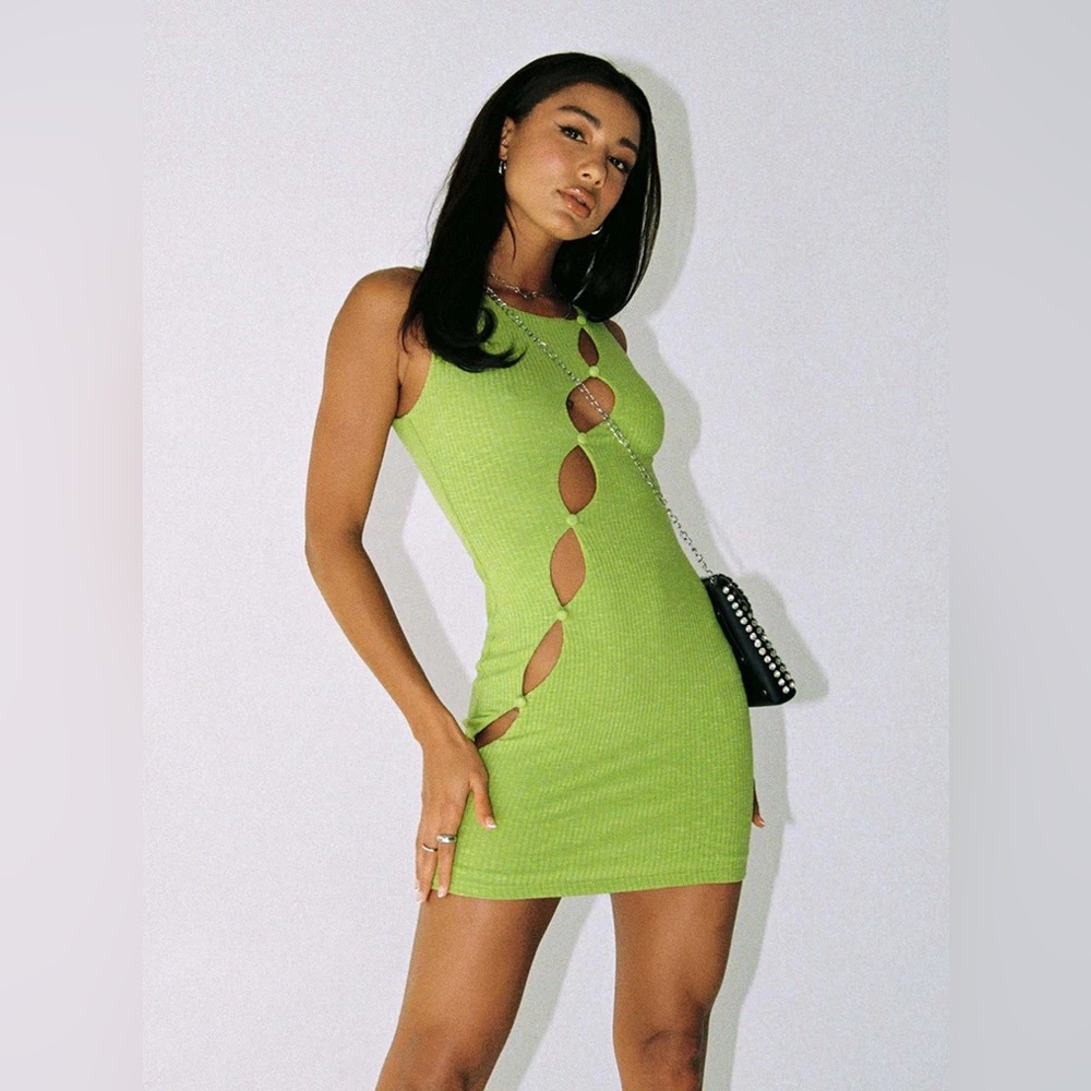 Princess Polly Green Cut-Out Bodycon Dress
